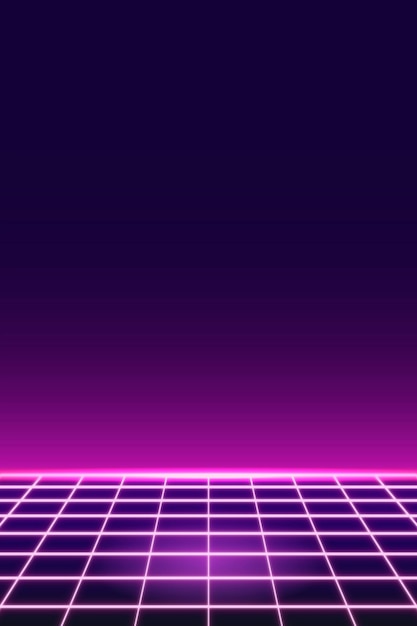 Vector de fondo con patrón de neón de rejilla rosa