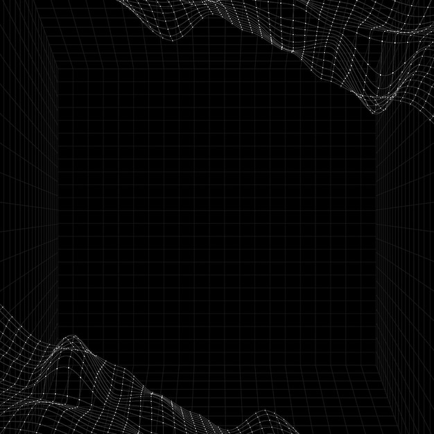 Vector de fondo de patrón de onda abstracta 3D
