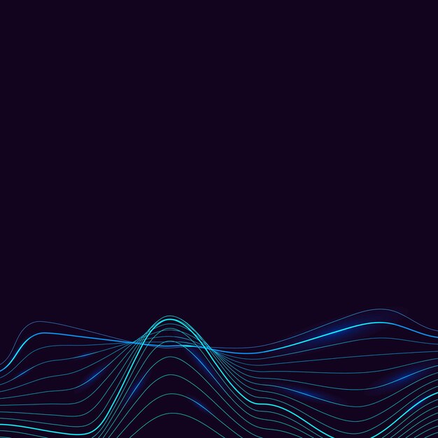 Vector de fondo con patrón de onda sintética de neón verde