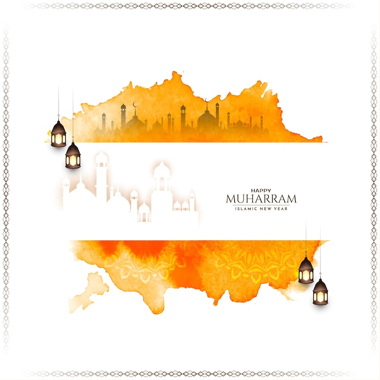 Vector gratuito vector de fondo religioso del festival islámico muharram y año nuevo islámico