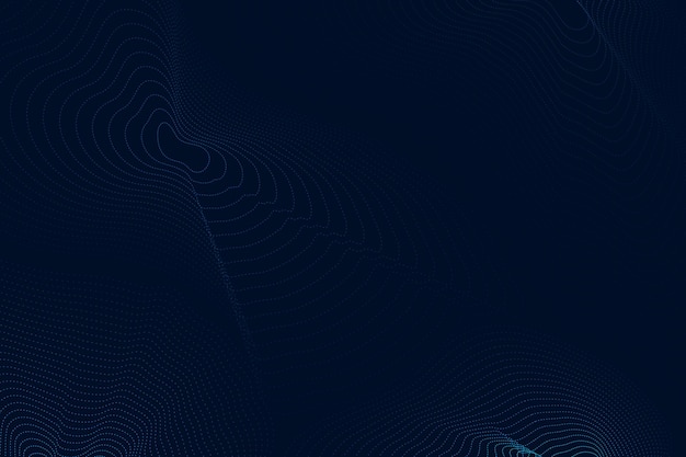 Vector gratuito vector de fondo de tecnología azul oscuro con ondas futuristas