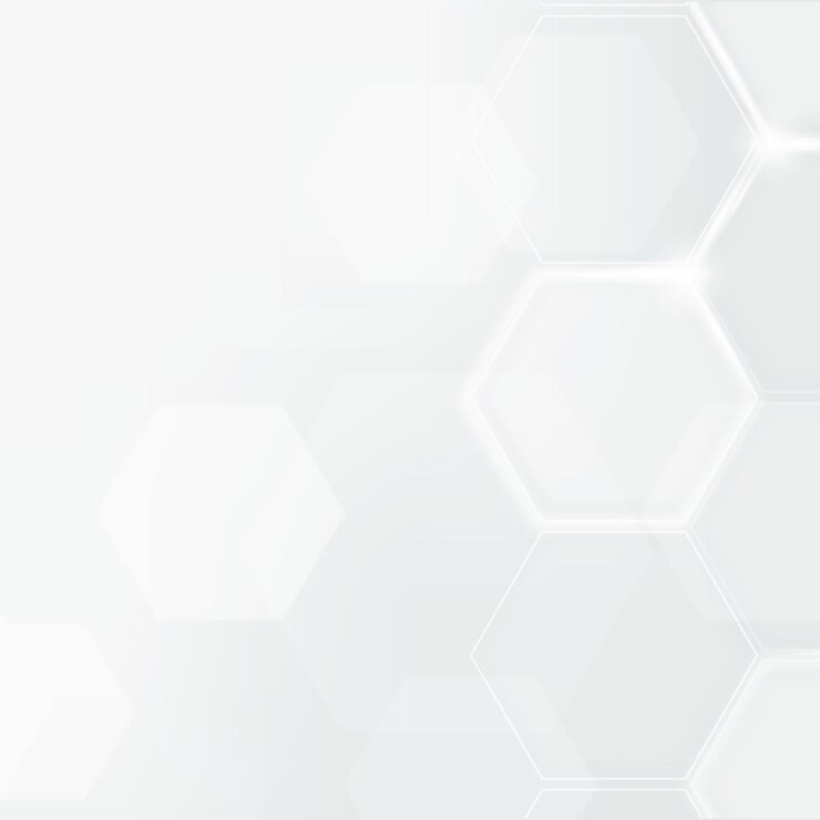 Vector gratuito vector de fondo de tecnología digital con patrón hexagonal en tono blanco