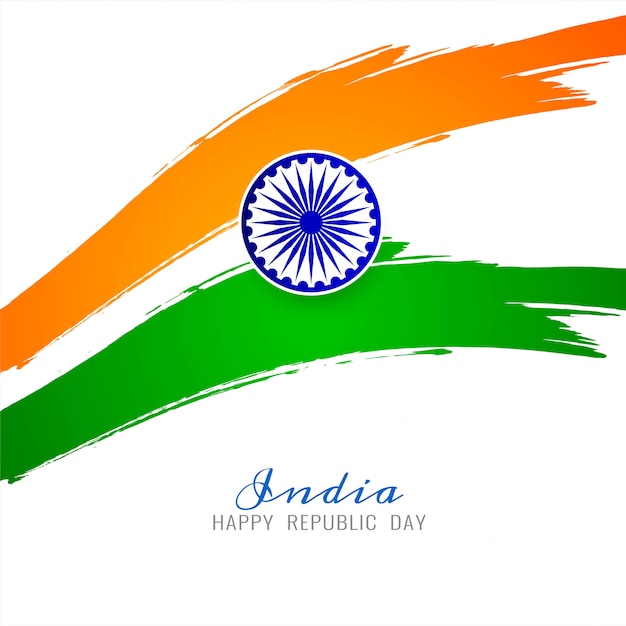 Vector gratuito vector de fondo de tema de la bandera india moderna
