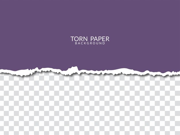 Vector de fondo transparente de estilo de papel rasgado rasgado