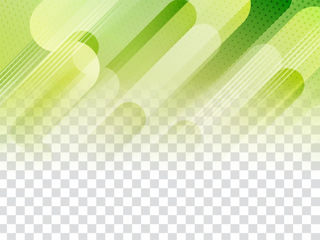 Vector de fondo transparente de rayas geométricas modernas de color verde decorativo