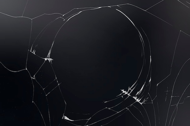 Vector de fondo de vidrio roto en negro