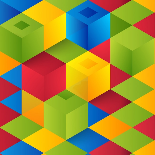 Vector gratuito vector forma geométrica abstracta de cubos.