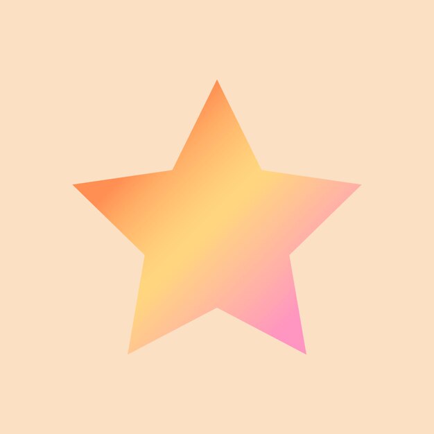 Vector de forma geométrica estrella degradado naranja