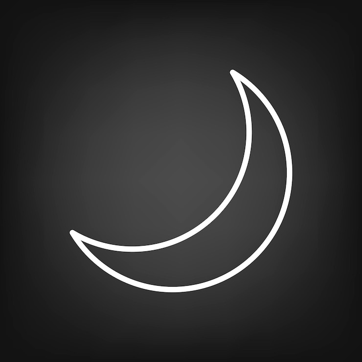 Vector gratuito vector de forma geométrica de media luna de trazo