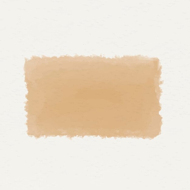 Vector de forma geométrica rectángulo acuarela marrón