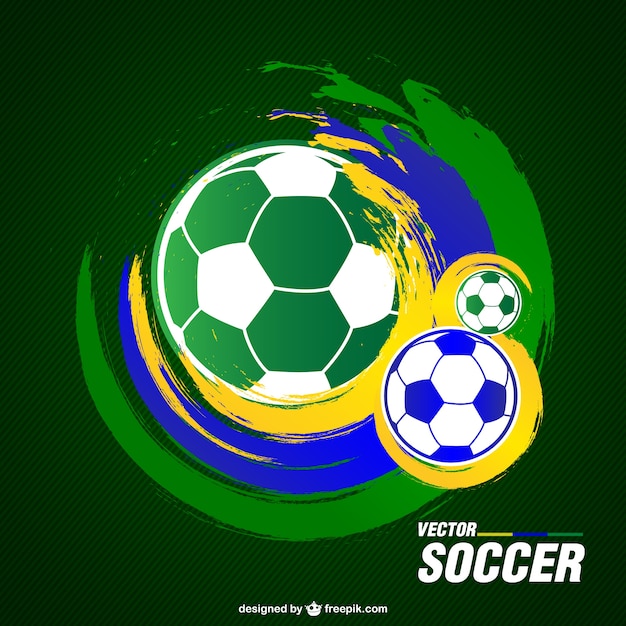 Vector de fútbol con trazos de pintura