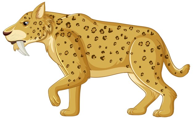 vector de gato dientes de sable