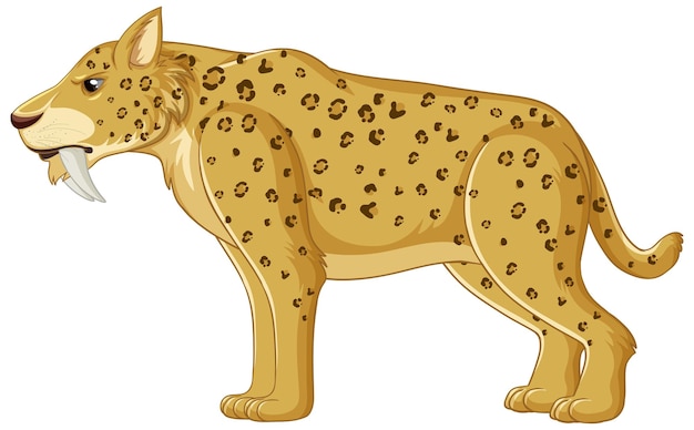 vector de gato dientes de sable