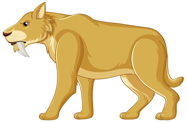vector de gato dientes de sable