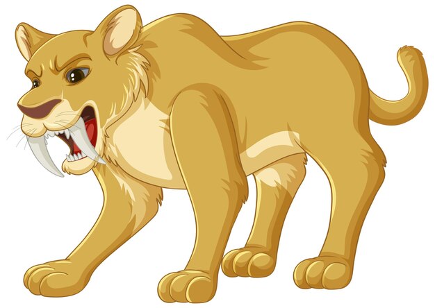 vector de gato dientes de sable