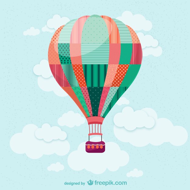 Vector globo aerostático