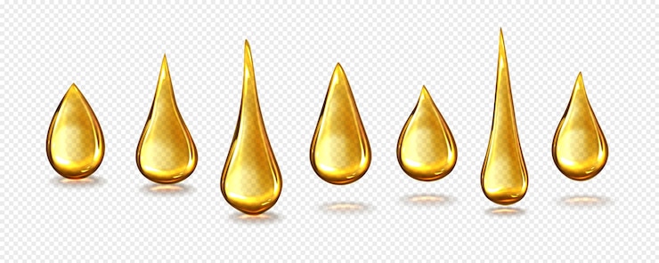 Vector gratuito vector de gota de aceite de oliva aislado de gota de miel de oro