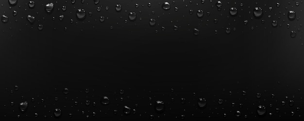 Vector gratuito vector de gota de agua de condensación realista negro