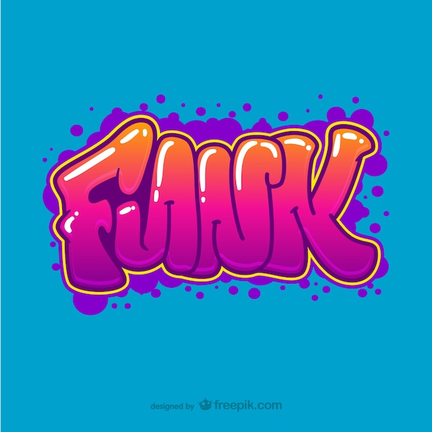 Vector gratuito vector de graffiti funk