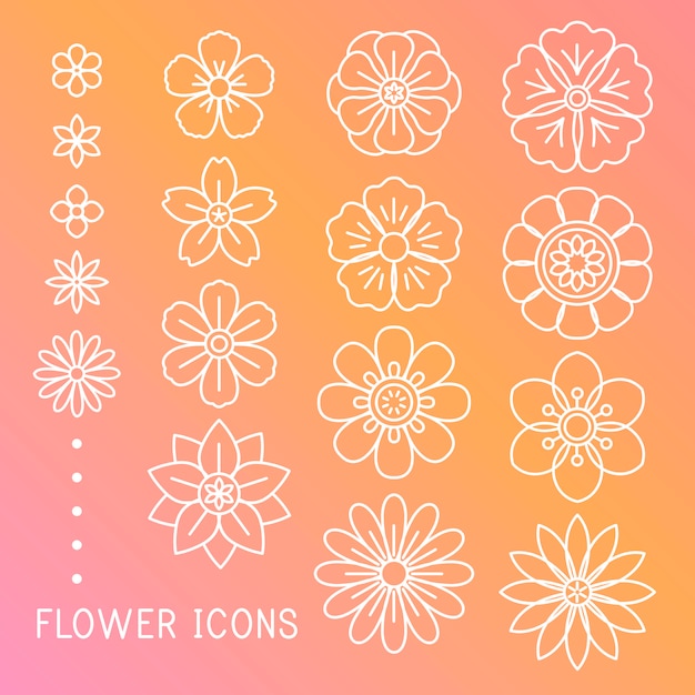 Vector de hermosas flores