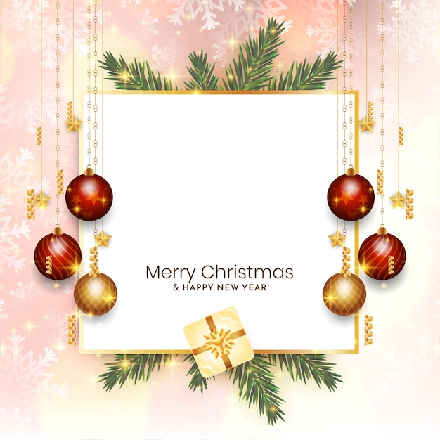 Vector hermoso del diseño del fondo del bokeh del saludo del festival de la Feliz Navidad