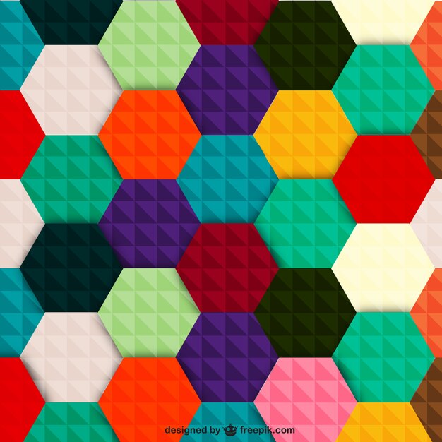 Vector hexagonal de colores