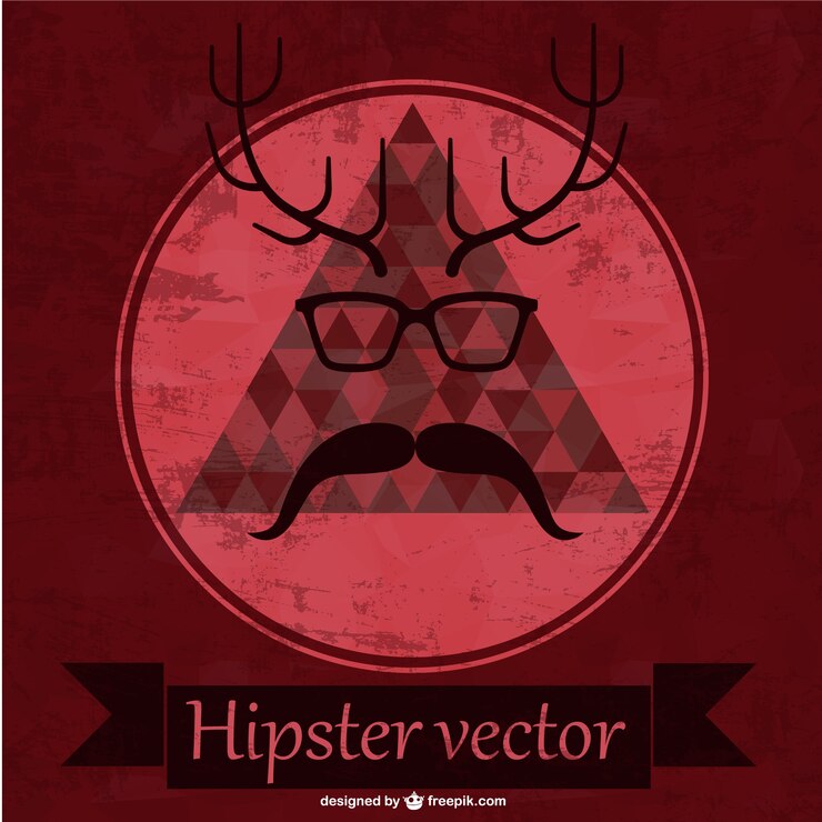 Vector gratuito vector hipster con cuernos