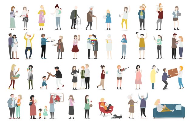 Vector de hogar y familia