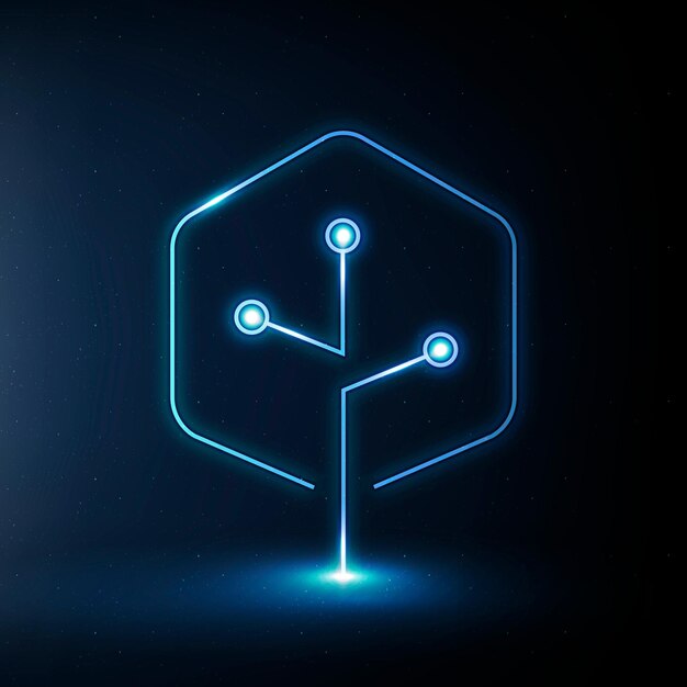 Vector de icono de agricultura inteligente Iot en símbolo de agricultura