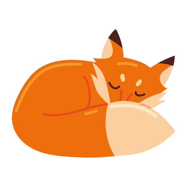 vector de icono de animal zorro aislado