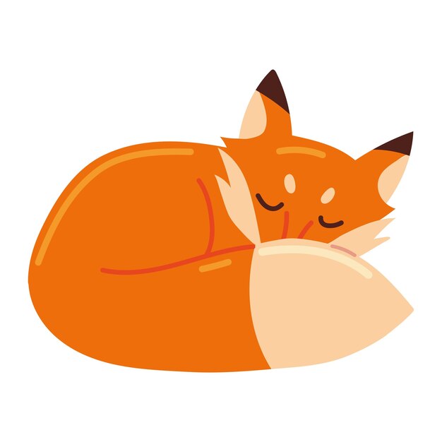 vector de icono de animal zorro aislado