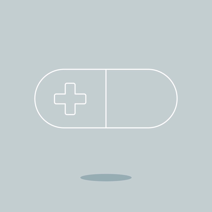 Vector gratuito vector de icono de cápsula de medicina