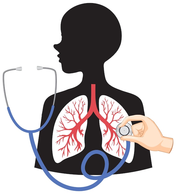 Vector gratuito vector de icono humano de pulmones