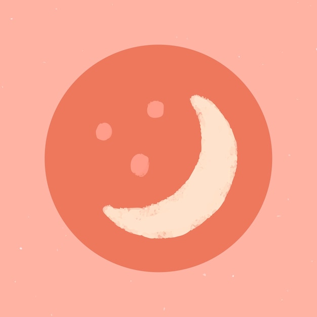 Vector de icono de luna creciente destacada de historia de instagram