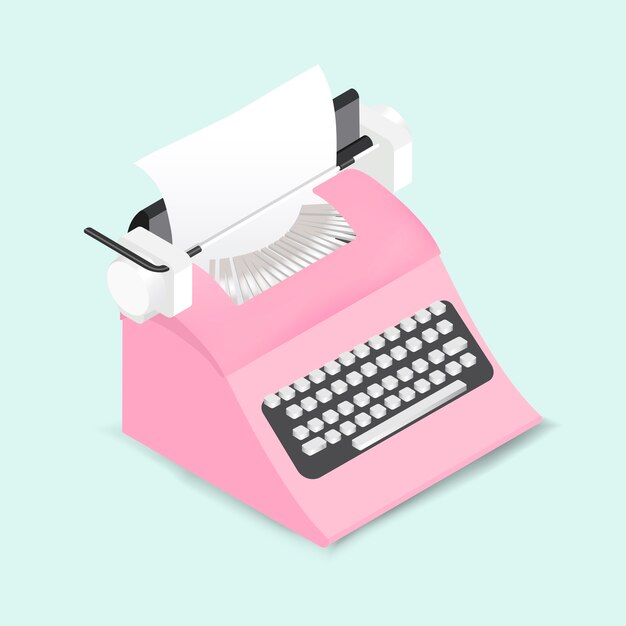 Vector de icono de máquina de escribir retro