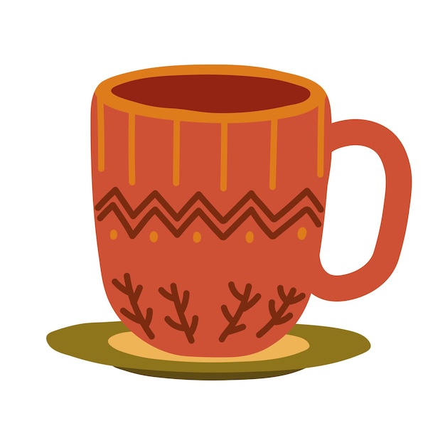 Vector de icono de taza de chocolate aislado