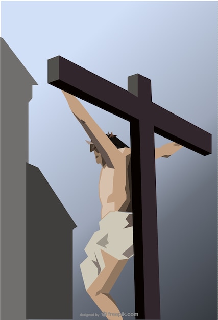 Vector ilustración de la crucifixión