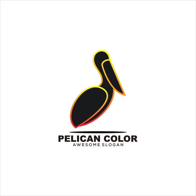 vector de ilustración de logotipo de pelícano