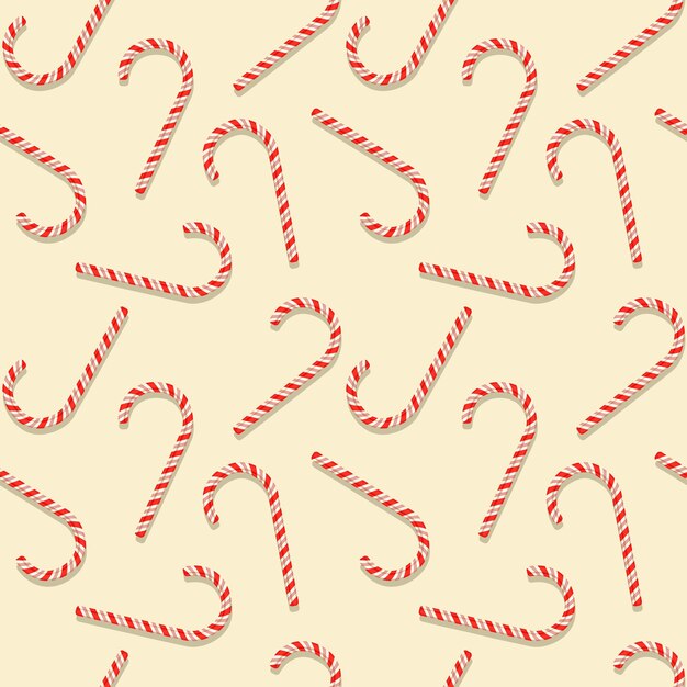Vector ilustración piruleta de patrones sin fisuras con bastones de caramelo