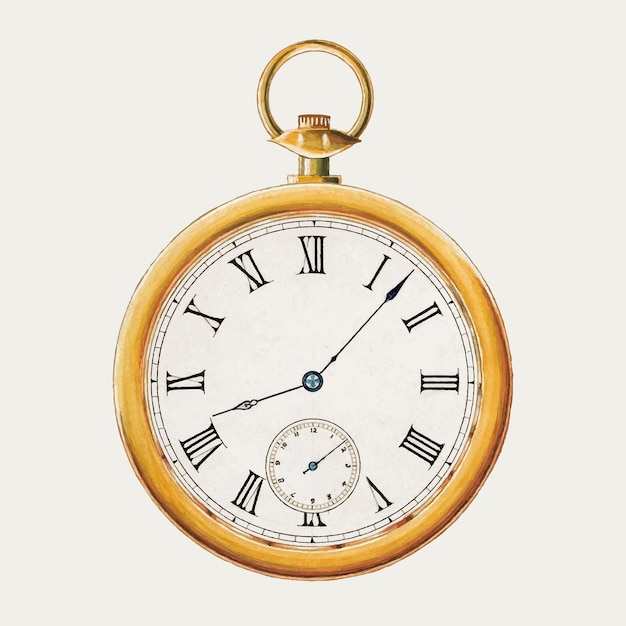 Vector de ilustración de reloj vintage, remezclado de la obra de arte de Harry G. Aberdeen