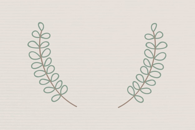 Vector de insignia de corona de hojas verdes