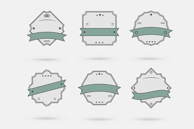 Vector insignia, etiquetas y cintas