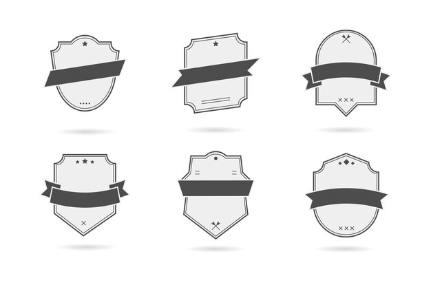 Vector insignia, etiquetas y cintas