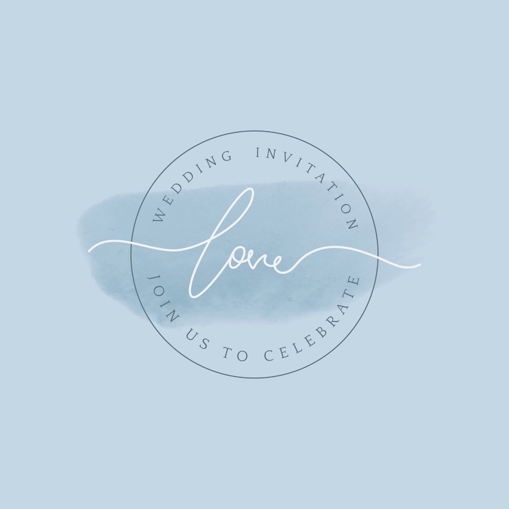 Vector gratuito vector de insignia de invitación de boda de amor