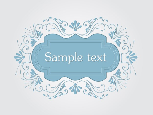 Vector de invitación, tarjetas o tarjeta de boda con elegantes elementos florales. Diseño de estilo arabesco. Ornamentos abstractos florales elegantes. Elemento de diseño. Marco de la vendimia del vector