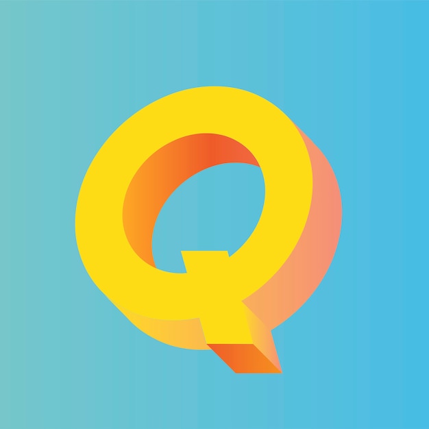 El vector de la letra Q