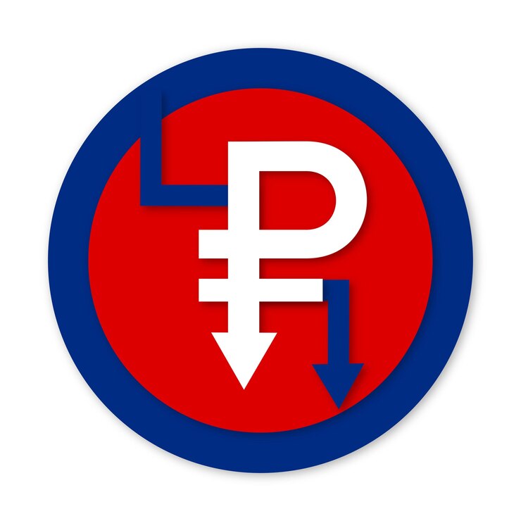 Vector gratuito vector libre de banner de diseño de redes sociales de fondo blanco azul rojo rublo ruso