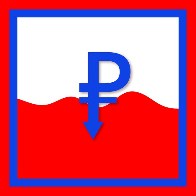 Vector libre de banner de diseño de redes sociales de fondo blanco azul rojo rublo ruso