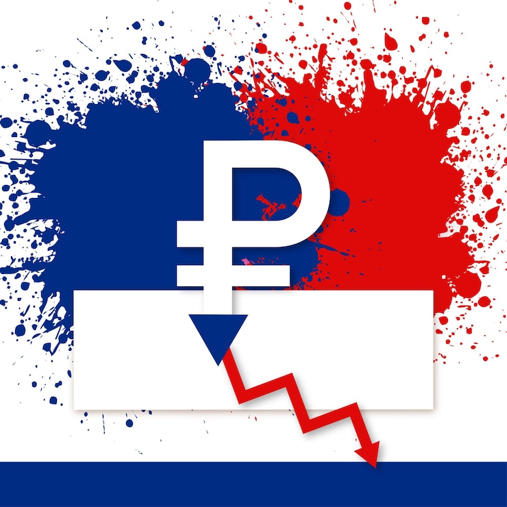 Vector gratuito vector libre de banner de diseño de redes sociales de fondo blanco rojo azul rublo ruso