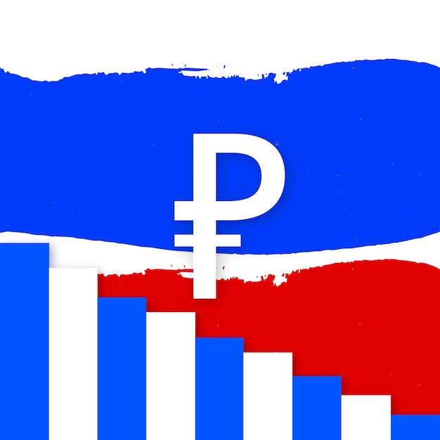 Vector gratuito vector libre de banner de diseño de redes sociales de fondo blanco rojo azul rublo ruso